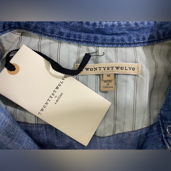 NWT Twenty8Twelve Denim Western Snap Button Shirt Women’s Size M Indigo Wash - Picture 9 of 11